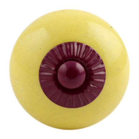 Solid Yellow Purple Fitting Ceramic Knob